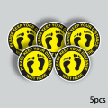 Floor Sticker Graphics Mark Yellow Customers Accessory 5Pcs Distancing