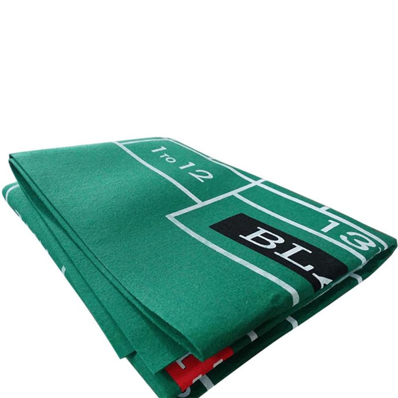 Double-sided Game Tablecloth Russian Roulette & Blackjack Gambling Table Mat K1KD