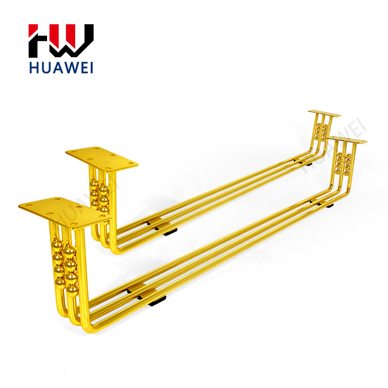 HUAWEI New Design Decorative Hardware Large Furniture Leg Gold Cabinet Feet Home Couch Metal Base Frame Long Iron Sofa Leg1