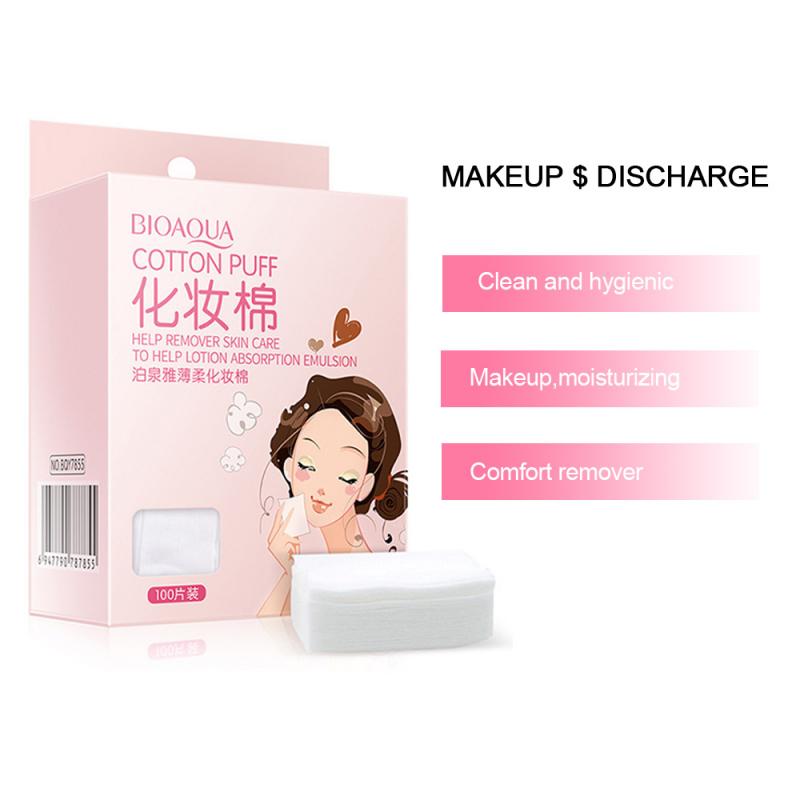 100pcs/box Makeup Cotton Pads Face Deep Cleansing Remover Skin Care Soft Paper Wipe Nail Polish Remover Tissues