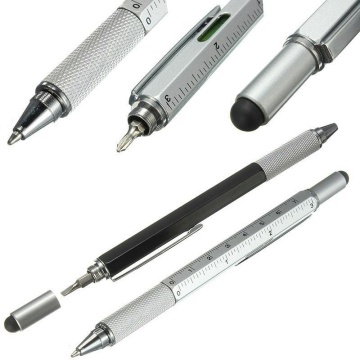 6 in 1 Multi-function Tool Screwdriver Plastic Ballpoint Pen Screen Touch Capacities Phone Handwriting Ballpoint Pen Tool Pen
