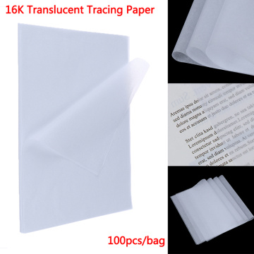 100pcs Translucent Tracing Paperfor Patterns Calligraphy Craft Writing Copying Drawing Sheet Paper School Office Supplies 2020