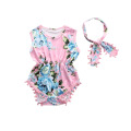 2Pcs/Set Newborn Infant Baby Girl Floral Romper Sleeveless Tassel Jumpsuit +Headband Sunsuit Outfits Clothes