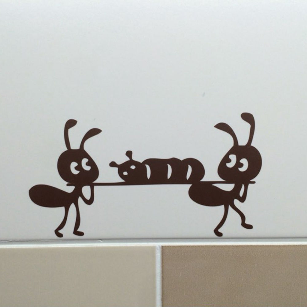 SEKINEW Window Stickers Cute Small Ants Children Cartoon Mirror Glass Wall Decal Sticker Car Interior Stickers