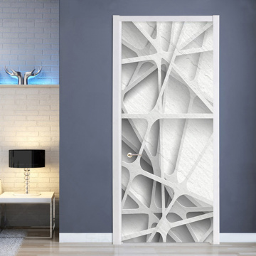 Modern Creative Mural Wallpaper 3D Stereo Geometric Pattern Door Sticker Living Room Study Room Wall Sticker PVC 3D Home Decals