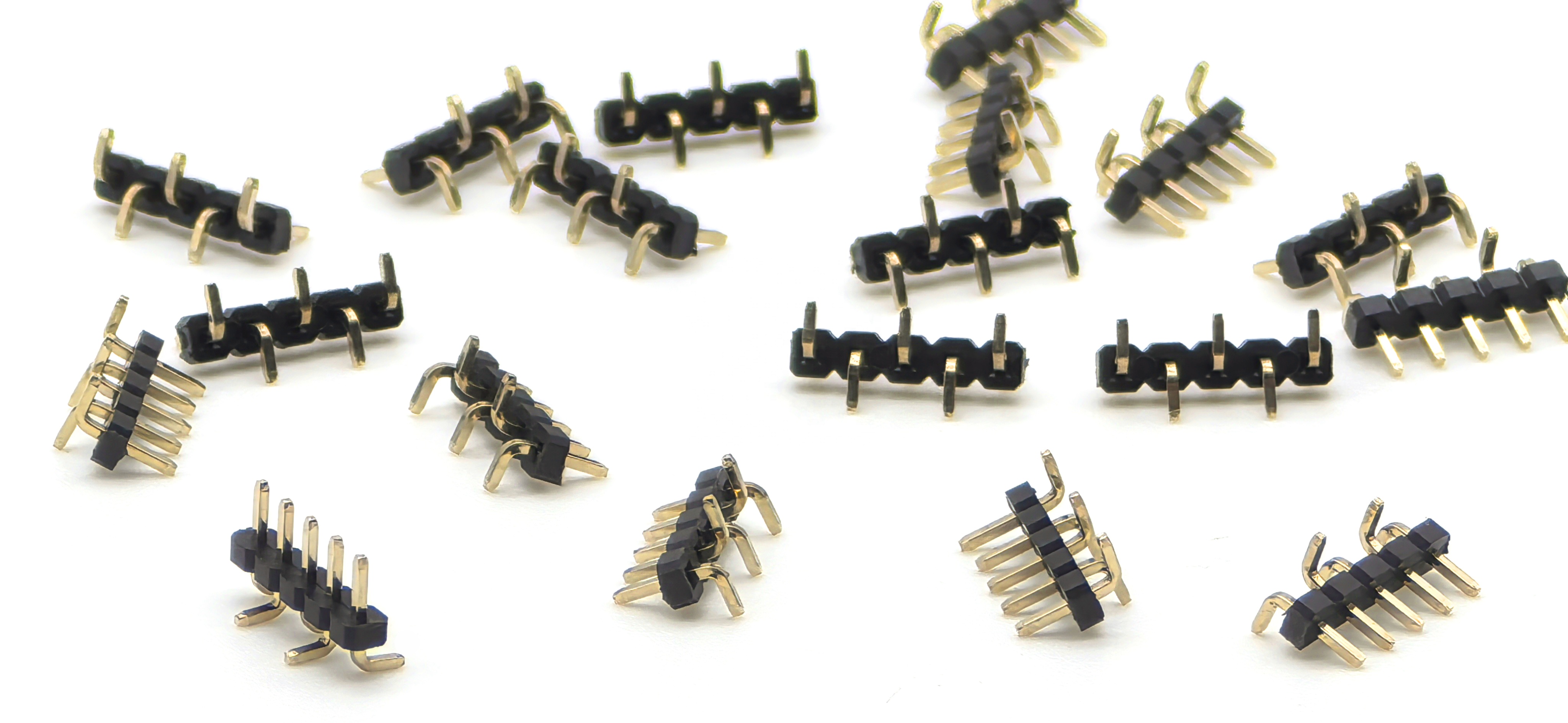 2.0mm Pitch Pin Header Connector Single Row SMT SQ0.5mm H1.0mm 1*5P