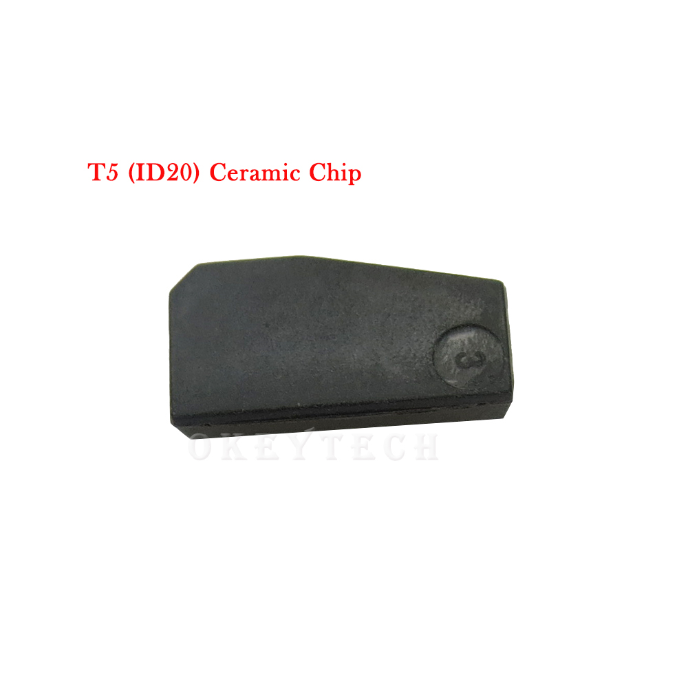 OkeyTech 10pcs/lot New ID T5-20 Transponder Chip Blank Carbon T5 Cloneable Chip for Car Key Cemamic T5 Chip