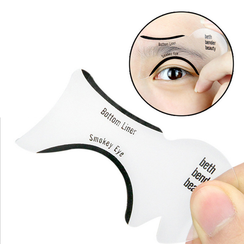 2pcs Pro Eyeliner Stencils Winged Eyeliner Stencil Models Template Shaping Tools Eyebrows Template Card Eye Shadow Makeup Tool