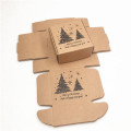 20pcs/lot 65*65*30mm Print 'Merry Christmas ' Small Kraft paper Aircraft Box Packaging Jewelry Box Exquisite Festival Gift Box