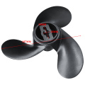 Aluminum Alloy Propeller 7.4 x 5.7 Marine Propeller For Nissan Tohatsu Evinrude Johnson 2.2-3.3HP R Rotation Black 3 Blades