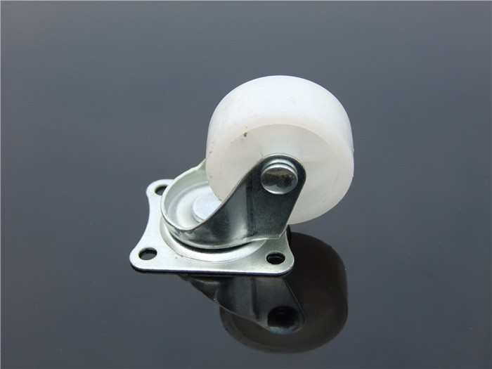 1 inch white nylon Caster/Wheel,Small furniture caster/wheel,without Bearing,For Coffee table, desk, small cupboard