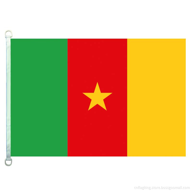 Cameroon national flag 100% polyster 90*150cm Cameroon country banner