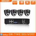 BESDER XMEye 720P 1080P CCTV System Home Security Surveillance Kit ( 4PCS Indoors Dome IP Camera & one 4 Channel POE 15V NVR )