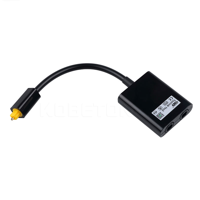 Kebidu Digital Toslink Optical Fiber Audio Splitter 1 To 2 Female Adapter Mini USB Audio Cable Newest For CD DVD Player
