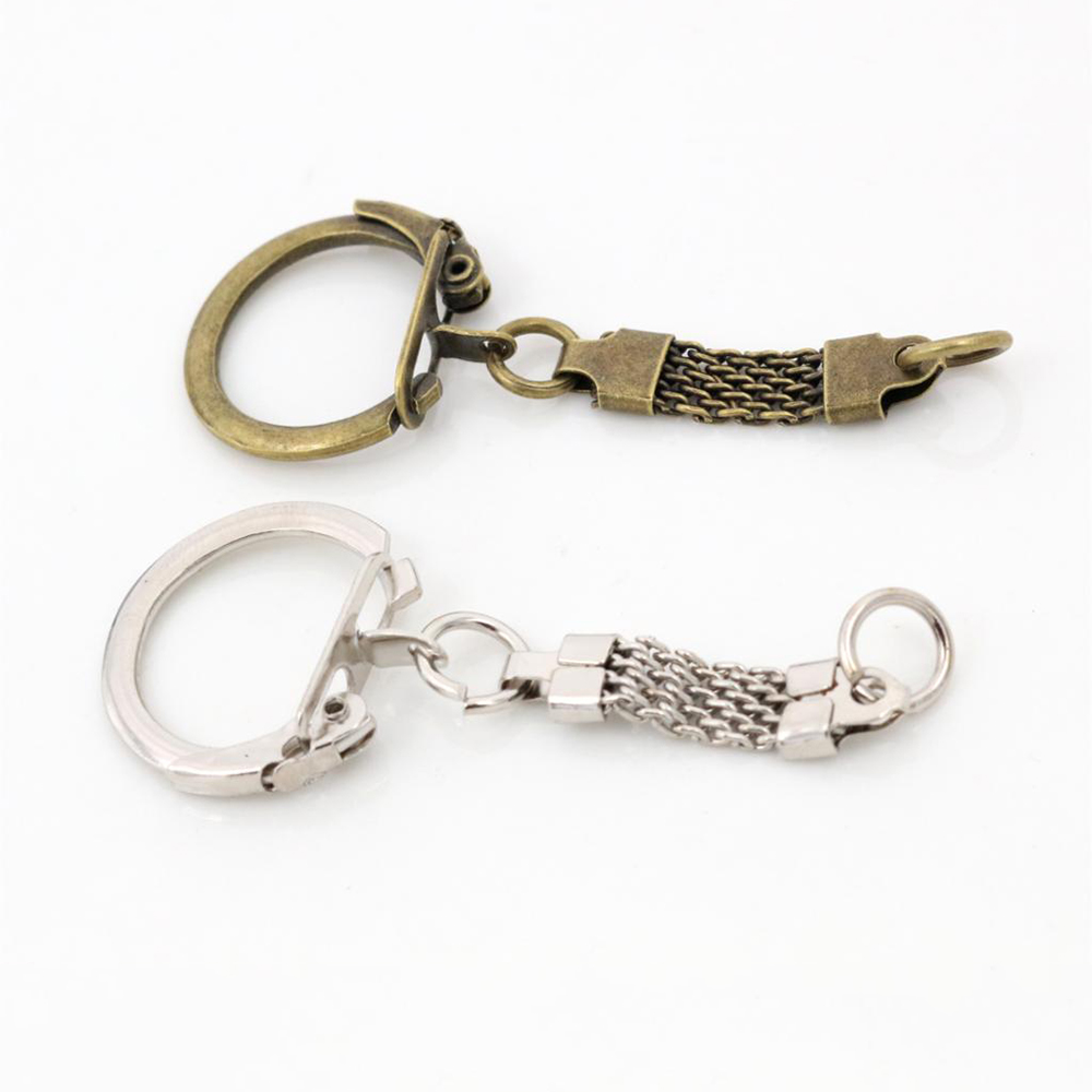 60x24mm 10pcs/lot Key Ring Key Chain Rhodium Bronze Colors Plated Lobster Clasps Keychain Keyrings Wholesale