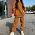 Two Piece Set Casual Fleece Tracksuit Women Winter 2020 Women's Sets Oversized Hooded Long Sleeve Hoodie Sport Pants Lady Suit