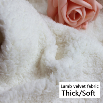 100*160cm Cotton Lamb velvet Fabric Thicken winter warm Super Soft Lamb Fabric DIY Handmade dress Sewing doll Quilting cloth