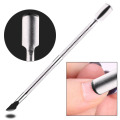 1Pcs Dual-end Nail Cuticle Pusher Spoon Stainless Steel UV Gel Polish Removal Trimmer Dead Skin Grinding Rod Manicure Tool