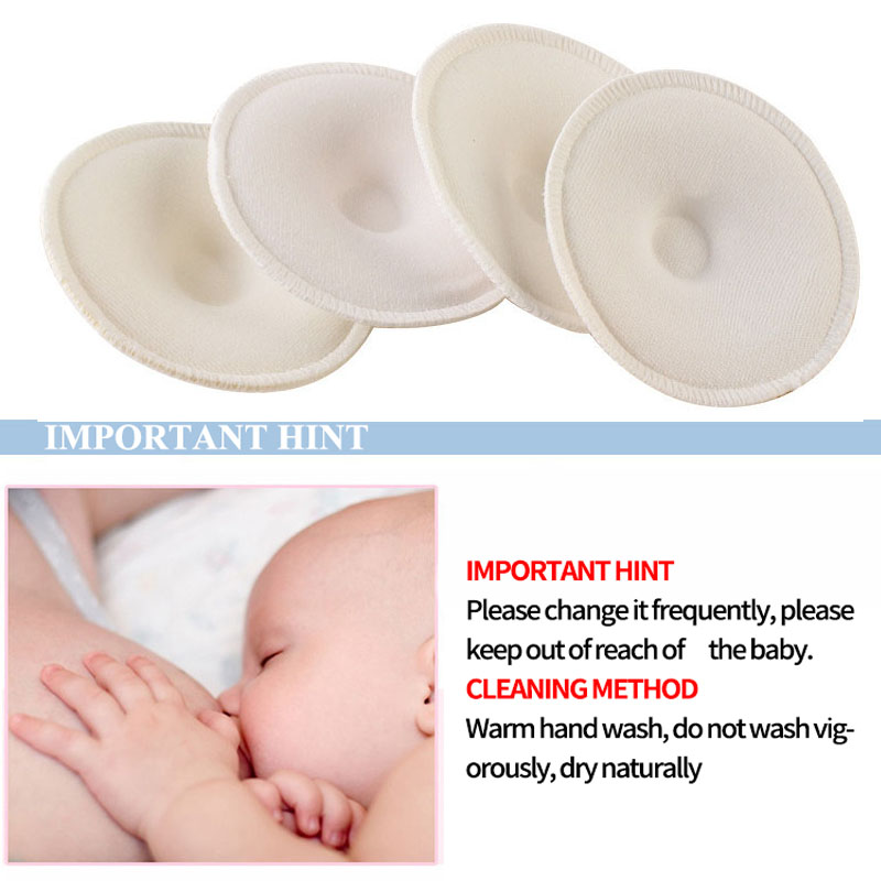 4x Anti-galactorrhea Pads Feeding Washable Reusable Nursing Pads Cotton Absorbent Clean Breastfeeding Breast Pads Comfortable