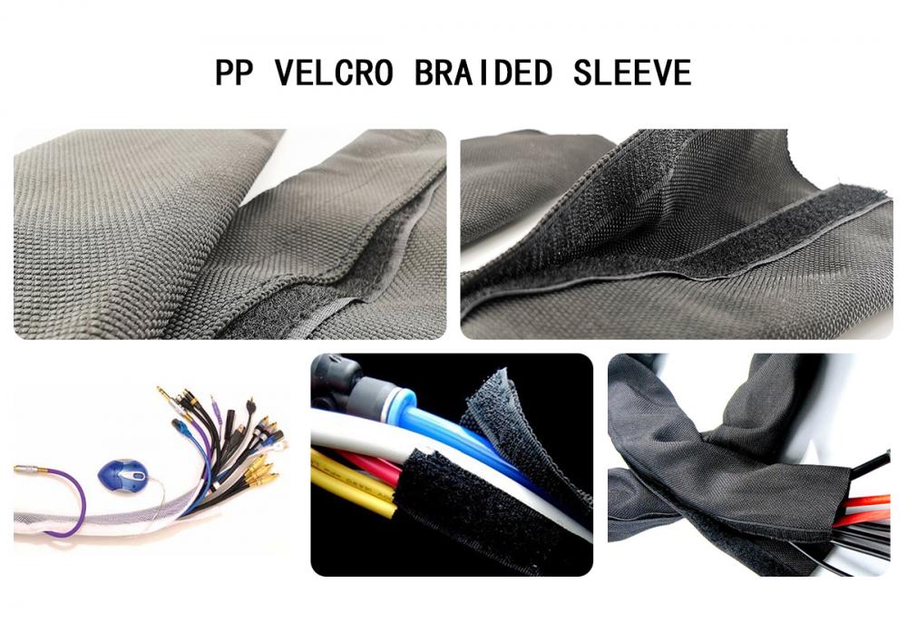 Black Teduolong Velcro Woven Mesh Pipe
