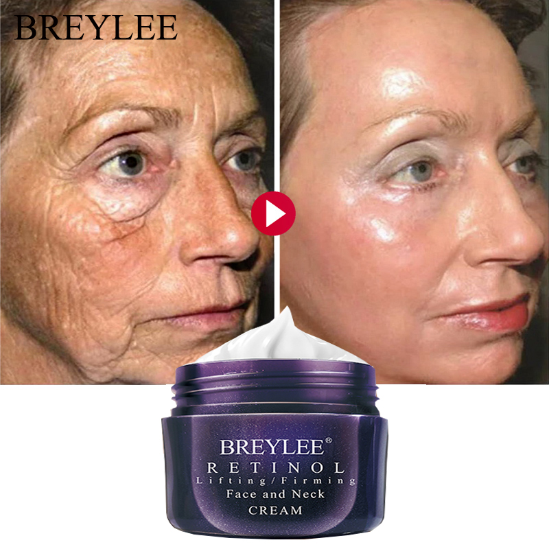 BREYLEE Retinol Firming Face Cream Lifting Neck Anti-Aging Removing Wrinkle Night Day Moisturizer Whitening Facial Skin Care 40g