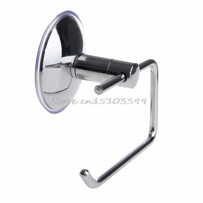 New Stainless Steel Toilet Roll Tissue Paper Holder +Suction Cup Bathroom Tool Drop Ship