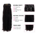 Modern Show Brazilian Kinky Curly Clip In Human Hair Extensions Brazilian Clip Full Head 8 Pcs/Set 120g Remy Hair Natural Color