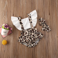 0-24M Newborn Toddler Baby Girl Leopard Rompers Ruffles Jumpsuit Sunsuit Overalls Summer Infant Girls Costumes