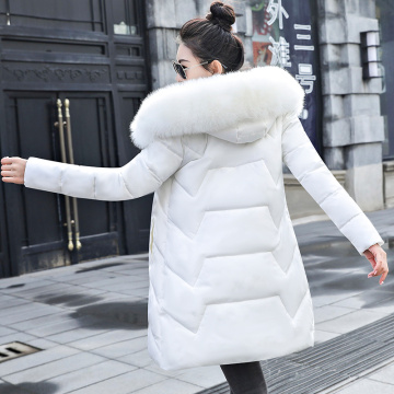 Big Fur 2020 New White Fashion Winter Women's Jacket Plus size 7XL Down Parka Female Warm Winter Coat Hooded Women Outerwear