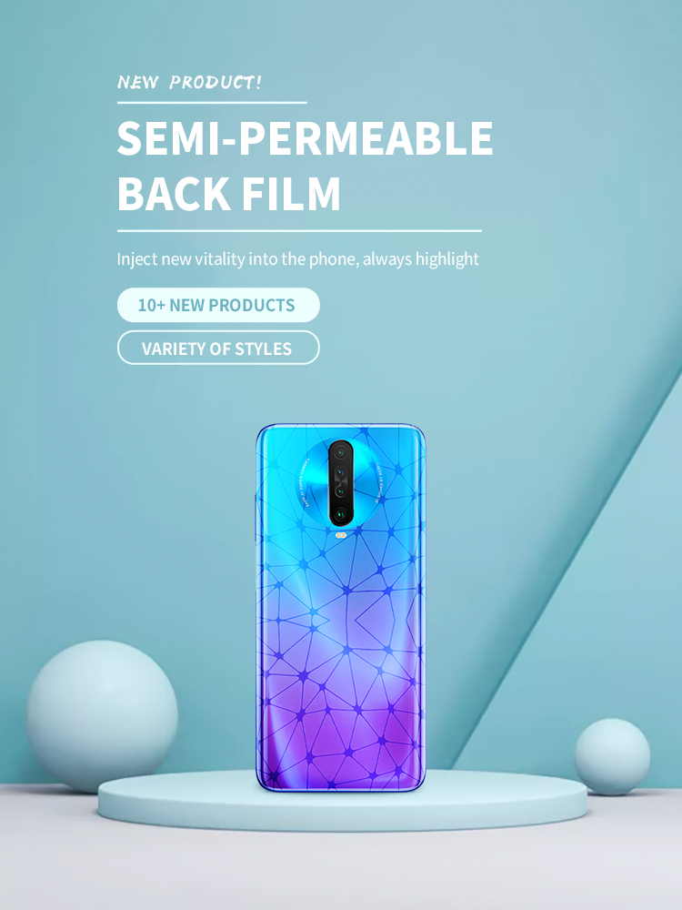 Crystal transparent back sticker