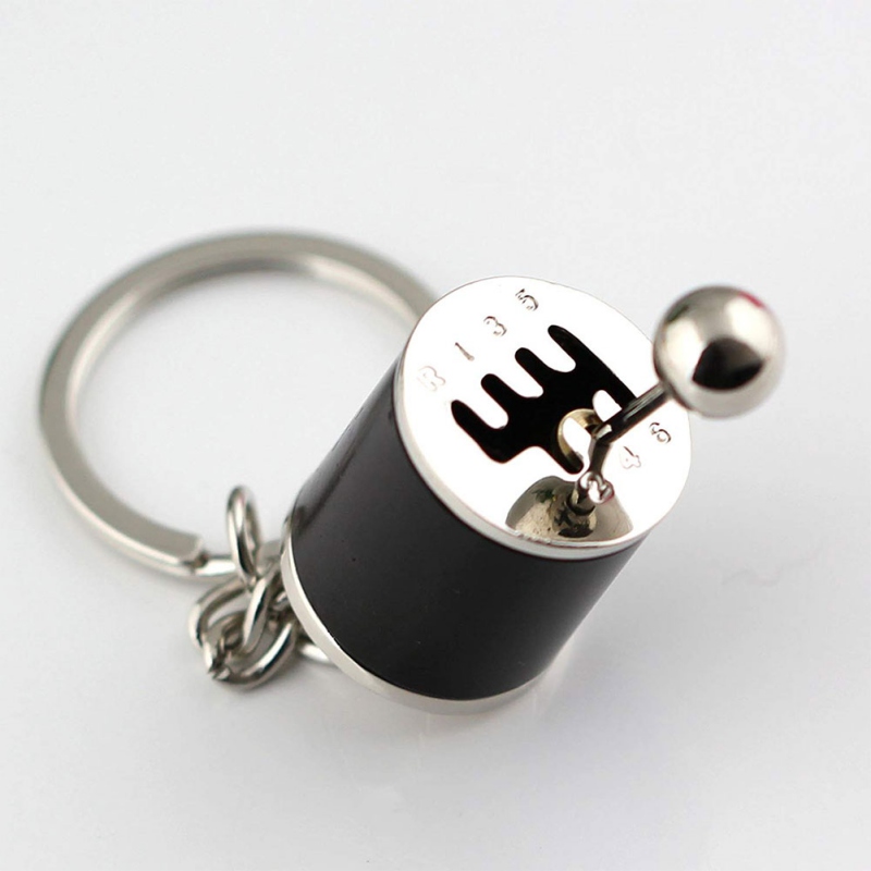 Car Key Chain Removable Transmission Gear Shift Gearshift Knob Gearbox Keychain Keyring Six Speed