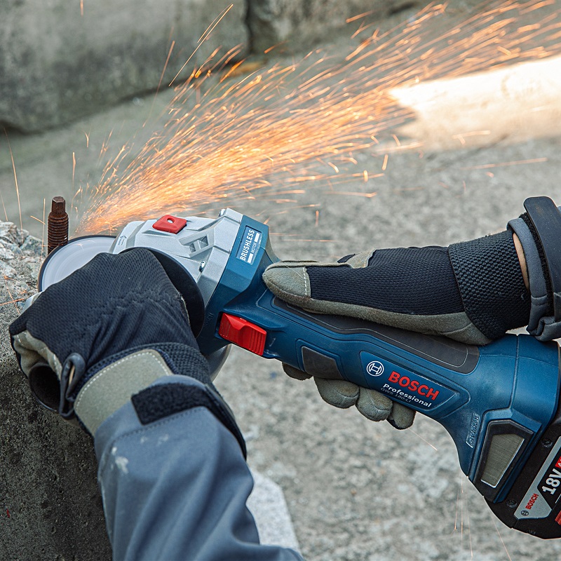 BOSCH GWS180-LI Rechargeable Brushless Angle Grinder Portable Cutting Machine Polisher 18V Brushless Power Tool Bare Metal