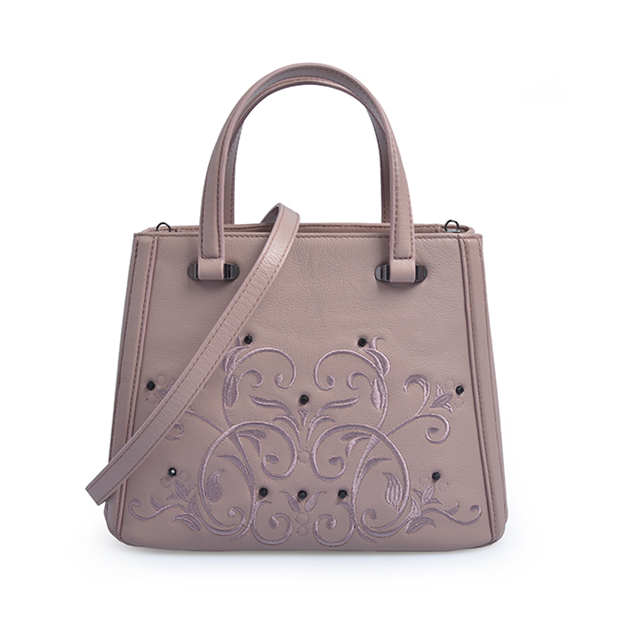 Hand Embroidered Leather Tote Shoulder Bags Ladies Handbags
