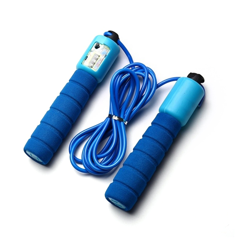 Professional Sponge Jump Rope with Electronic Counter 2.9m Adjustable Fast Speed Counting Skipping Rope Wire Workout Equipments