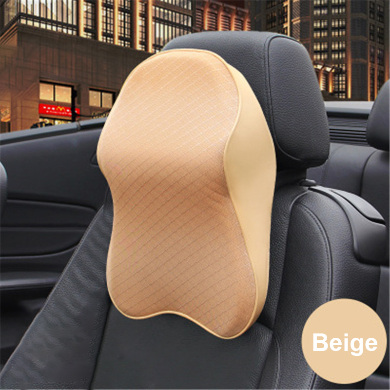 Car Neck Pillow Adjustable Head Restraint 3D Memory Foam Auto Headrest Travel Pillow Neck Support Holder Seat Covers Car Styling