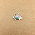 10pcs 17x21mm hedgehog charm enamel animal charm for jewelry making fashion charm earring pendant metal charm