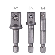 3pcs 1/4 3/8 1/2" Hex Power Drill Bit Driver Socket Bits Set Adapter Wrench Sleeve Extension Bar For Electric Screwdriver Bits