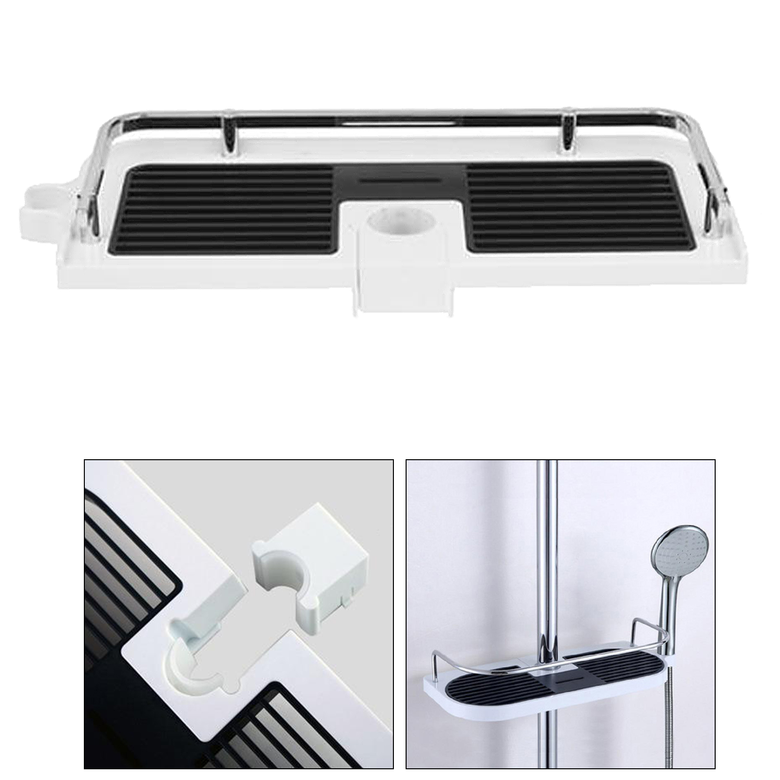 Bathroom Shelf Shower Pole Storage Caddy Rack Organiser Tray Holder Bathroom Supplies