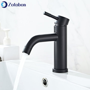 ZOTOBON Bathroom Basin Faucet Deck Mounted Cold and Hot Water Taps Vanity Sink Waterfall Single Hole Faucets Grifo De Bano H261