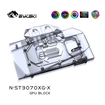 Bykski Water Block Use for ZOTAC RTX3070 X-GAMING OC 8G/ RTX 3070 Twin Edge OC GPU Card / Full Cover Copper Radiator / RGB Light