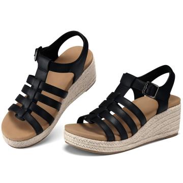 Women's Comfort Platform Wedge Espadrille Sandals