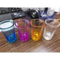 6PC Acrylic Stemless Wine Glasses and Water Tumblers, Made of Shatterproof Plastic Resistant Kungfu Tea Mug Milk Lemon Juice Cup