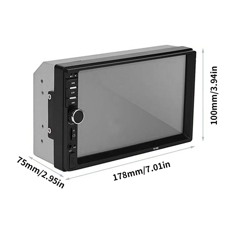 2 Din MP5 Player 7 Inch LCD Touch Screen Auto FM Radio Video Player Music Audio With USB Support Rear Camera