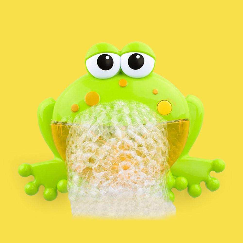 Baby Bath Toy Bubble Machine Big Frogs Automatic Bubble Maker Blower Music Bubble Maker Bathtub Soap Machine Toys for Children