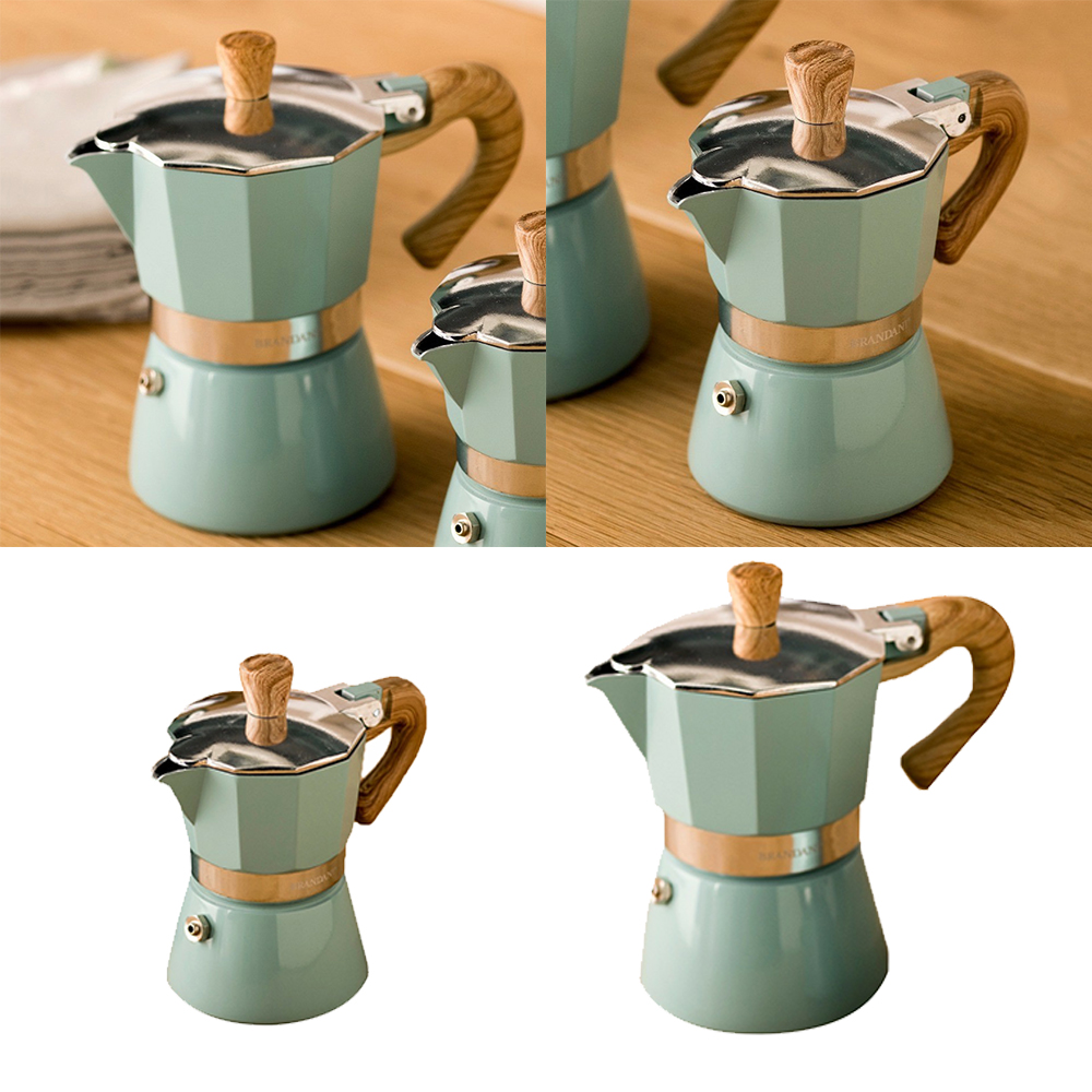 Aluminum Italian Moka Espresso Coffee Maker Percolator Stove Top Pot 150/300ML Italian Drip Pot Vintage