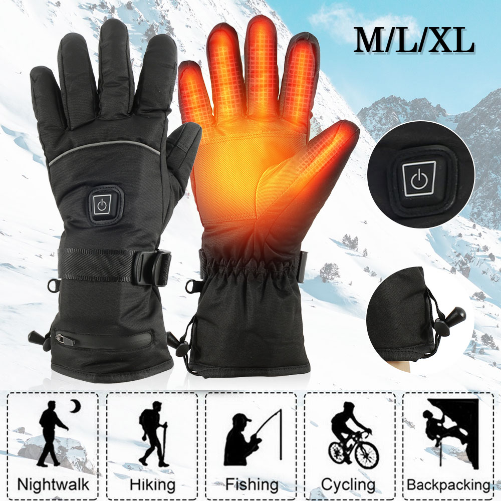 Electric Heated Gloves 4000MAhUSB Rechargeable Battery Electric Heated Hand Warmer for Hunting Fishing Skiing Motorcycle Cycling