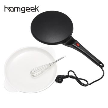 220V Non-stick Electric Crepe Pizza Maker Pancake Machine Griddle Baking Pan Cake Machine Kitchen Cooking Tools with Egg Beater