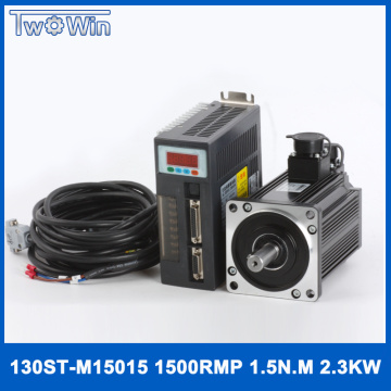 2.3KW AC Servo Motor 130ST-M15015 15N.M 2500rpm 130ST AC Motor+Single Phase Motor Driver+3M Cable