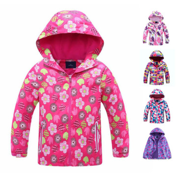 Waterproof Girls Jackets Toddler Autumn Jacket Outdoor Children's Clothing Sports Hoodies Coat Fleece Warm Outerwear