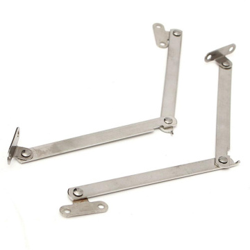 2pcs Door Hinge Strut Steel Silver Folding Pull Rod Cabinet Door Pneumatic Hydraulic Spring Strut Movable Lift Up Support